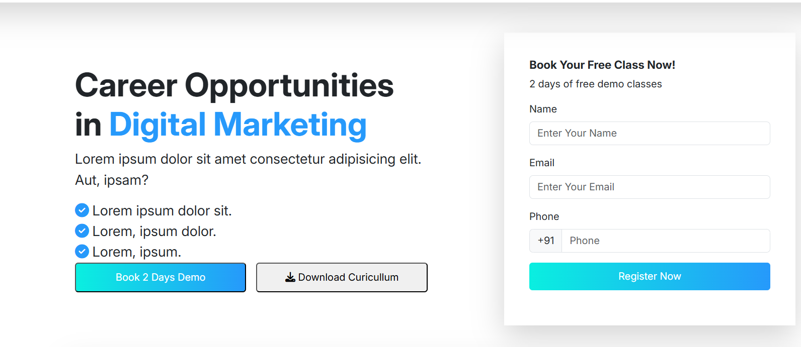 R-tech Landing Page